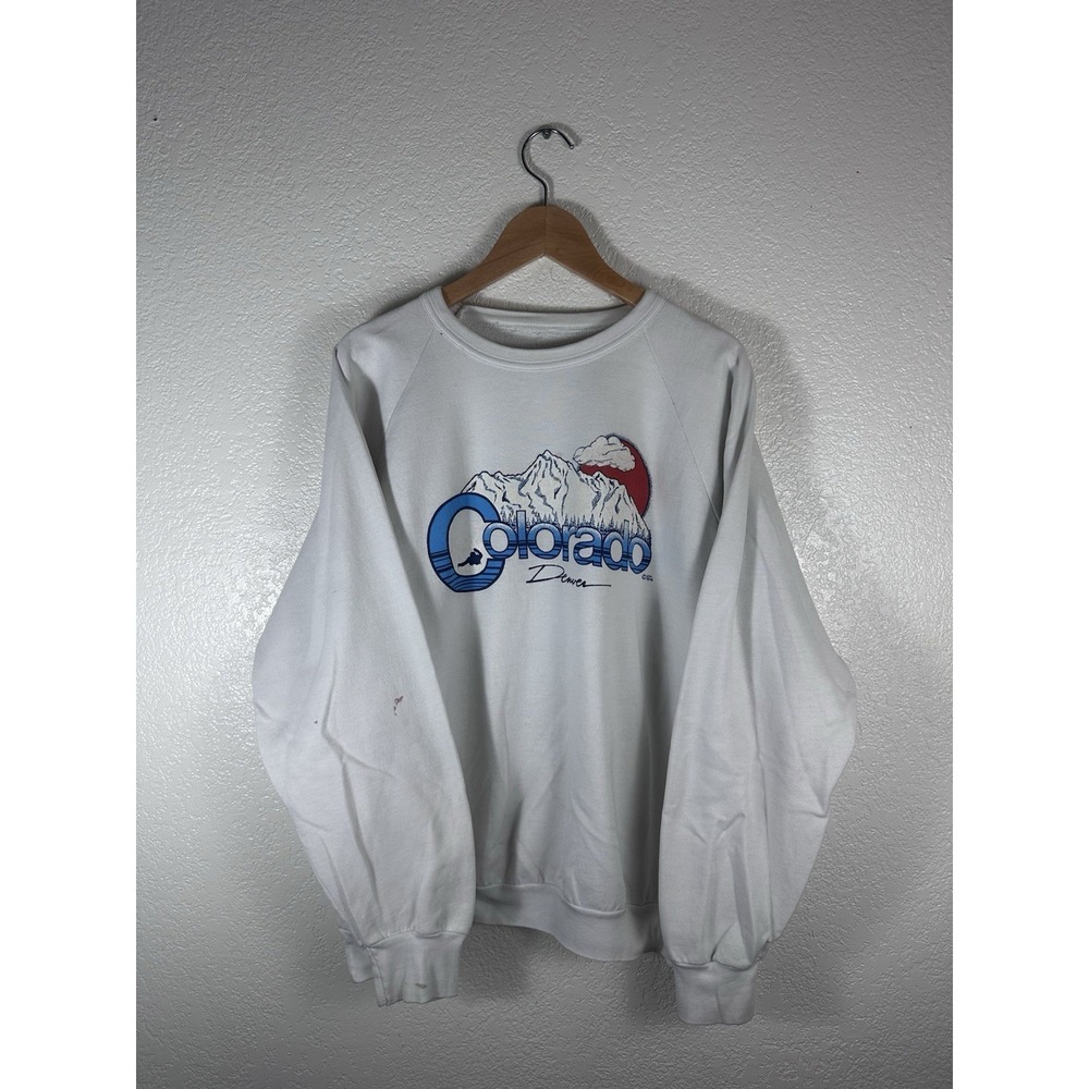 Vintage 1979 Colorado Denver Sweatshirt Raglan Mountain Graphic Crewneck 70s